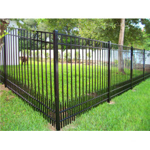 Panneau de clôture en piquet en acier de couleur noire / clôture en aluminium